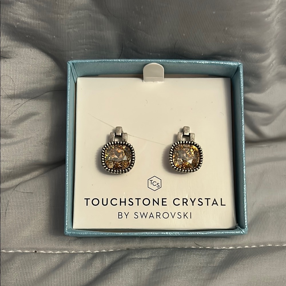 Touchstone Crystal Silver Earrings
